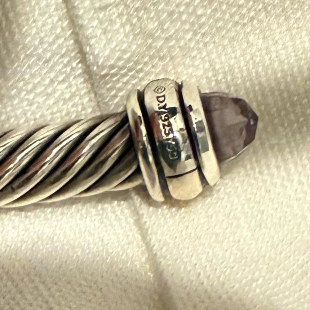 David Yurman Classic Cable Bracelet with Amethyst 4mm - Picture 7 of 7